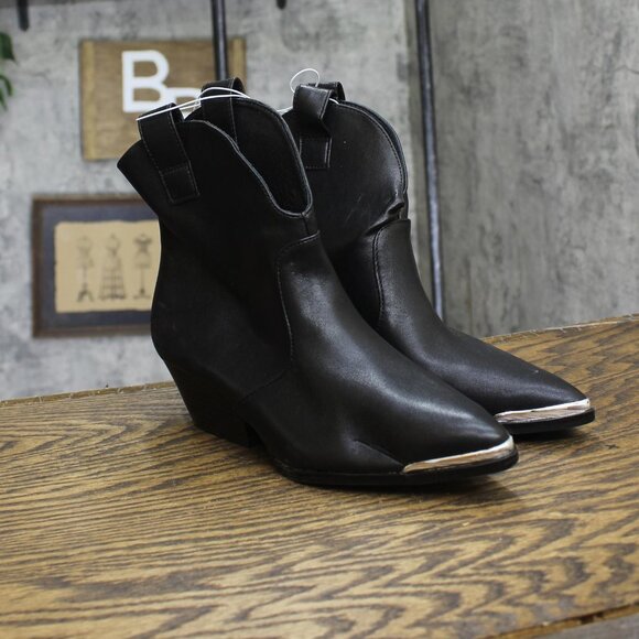 Universal Thread Womens Henley Ankle Western Boots 88375060 Black 7M - Picture 1 of 7